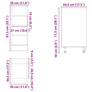 Ντουλάπι "Riga" Καπνιστή Δρυς 30x44,5x81,5 εκ. από Τεχνητό Ξύλο