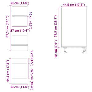 Ντουλάπι "Riga" Καφέ Δρυς 30x44,5x81,5 εκ. από Τεχνητό Ξύλο