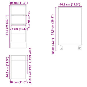 Ντουλάπι "Riga" από Τεχνητό Δρυ 30x44,5x81,5 εκ. από Τεχνητό Ξύλο
