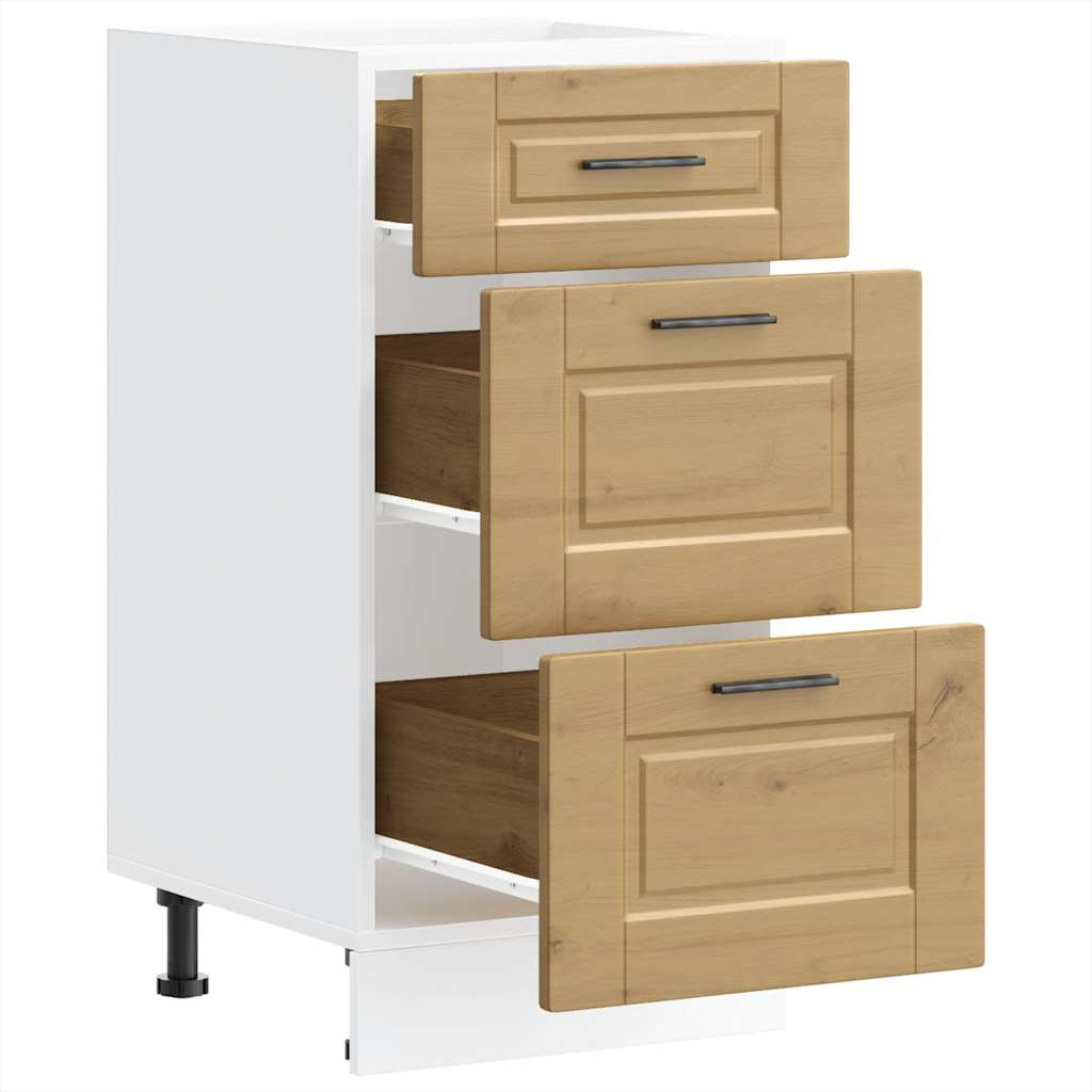 ντουλάπι βάσης κουζίνας Porto Δρυς τεχνίτης κατασκευασμένο ξύλο