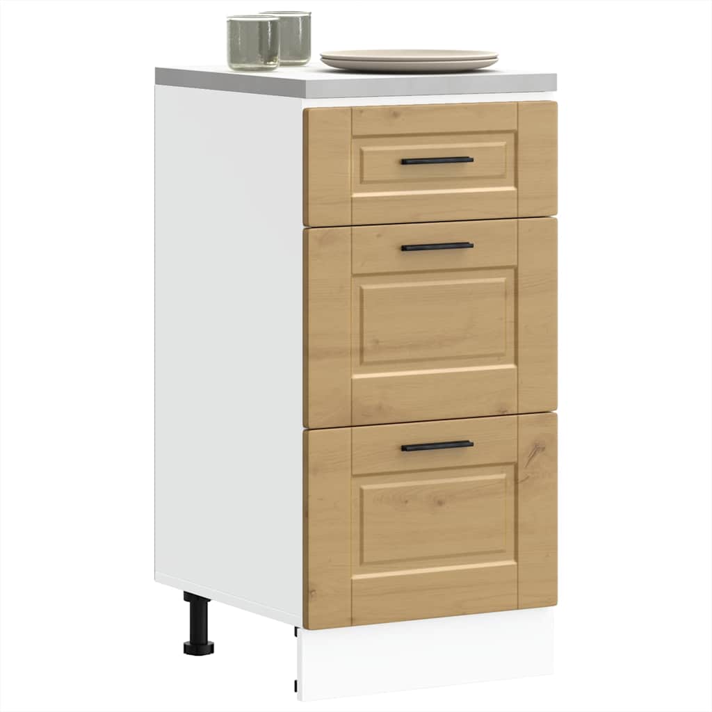 ντουλάπι βάσης κουζίνας Porto Δρυς τεχνίτης κατασκευασμένο ξύλο