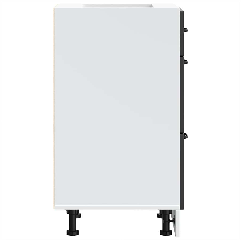 Βάση Κουζίνας "Kalmar" Μαύρο από Μηχανικά Επεξεργασμένο Ξύλο