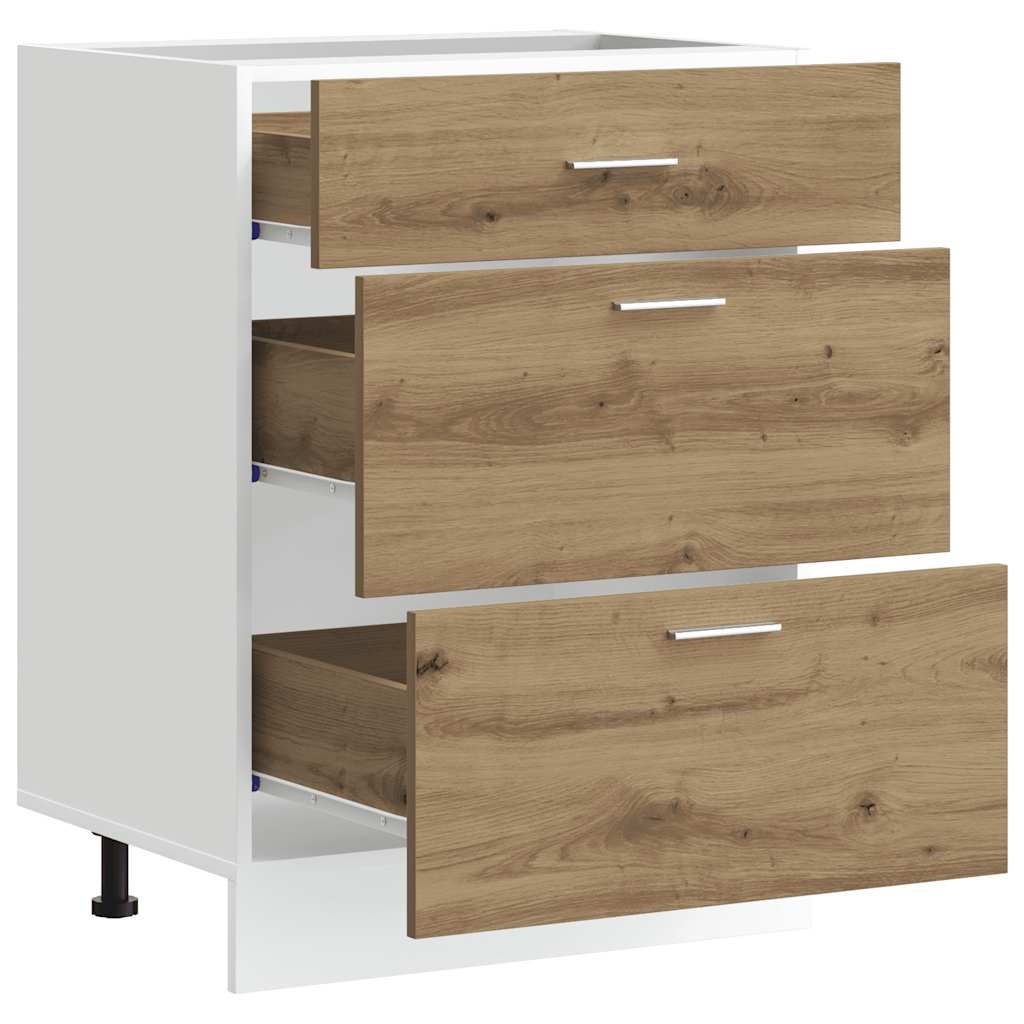 ντουλάπι βάσης κουζίνας Lyon Δρυς τεχνίτης κατασκευασμένο ξύλο