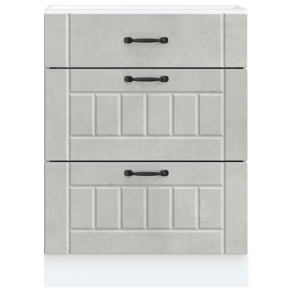 ντουλάπι βάσης κουζίνας Lucca Μπετόν Γκρι κατασκευασμένο ξύλο - Pakobazaar