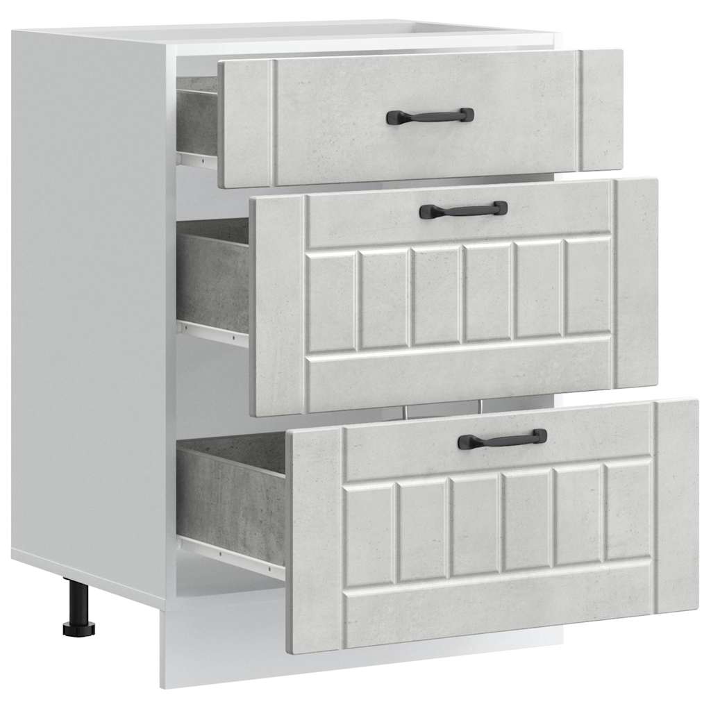 ντουλάπι βάσης κουζίνας Lucca Μπετόν Γκρι κατασκευασμένο ξύλο - Pakobazaar