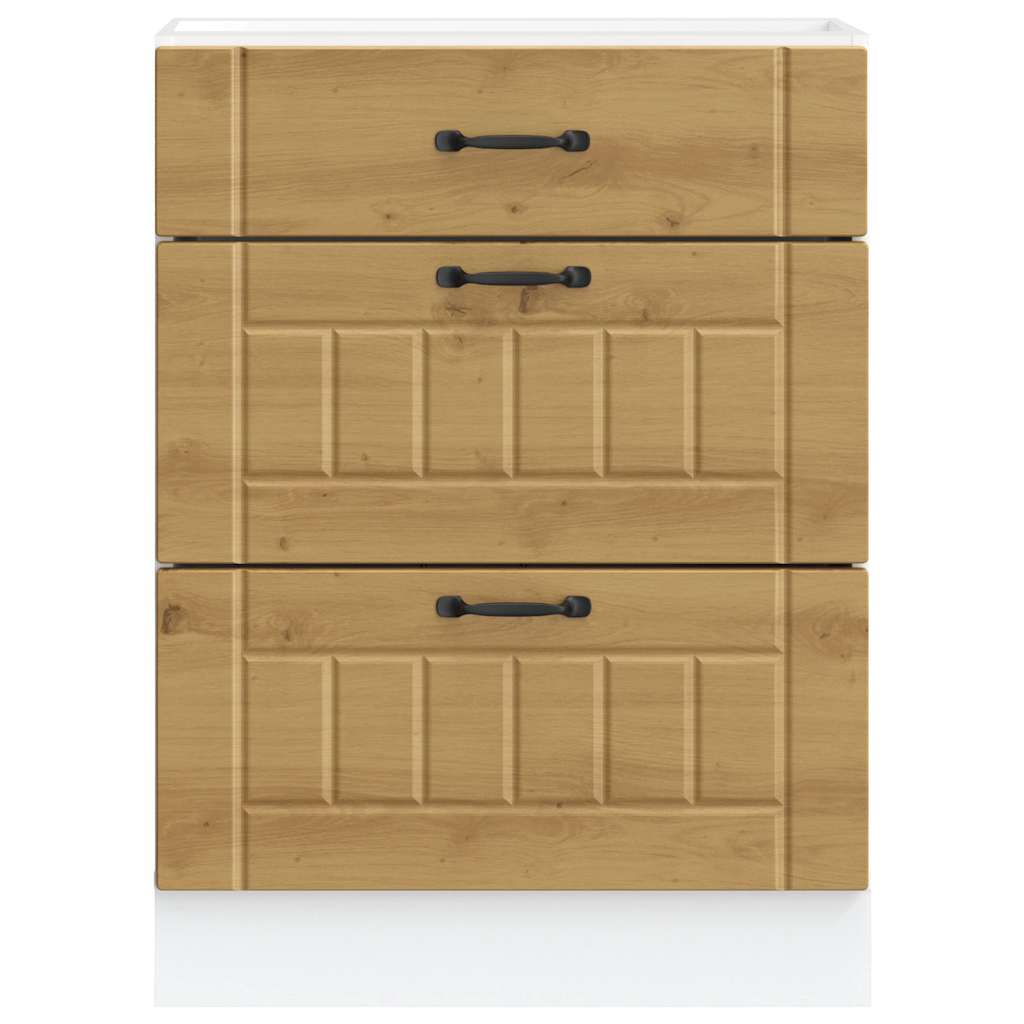 ντουλάπι βάσης κουζίνας Lucca Δρυς τεχνίτης κατασκευασμένο ξύλο