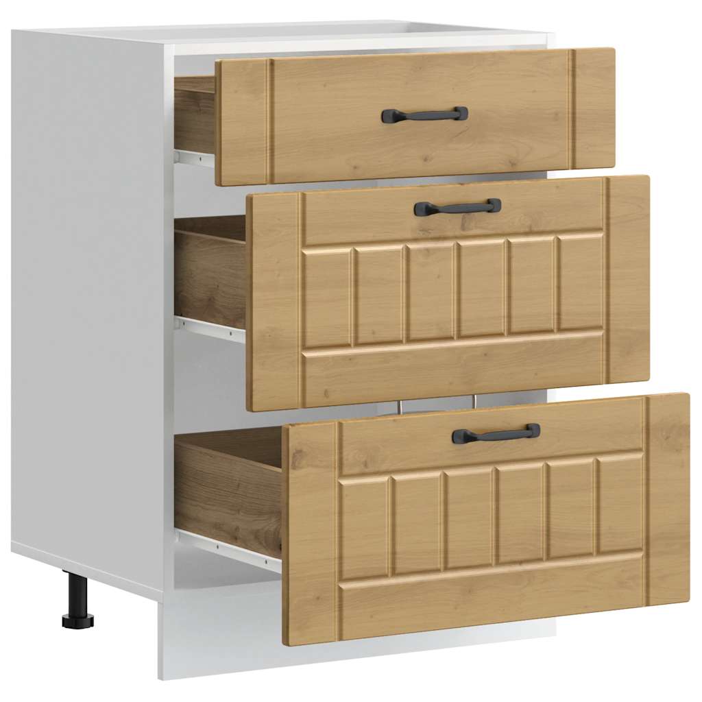 ντουλάπι βάσης κουζίνας Lucca Δρυς τεχνίτης κατασκευασμένο ξύλο