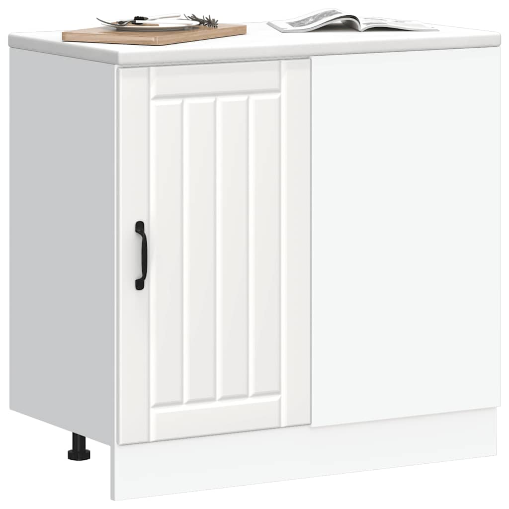 Κάτω ντουλάπι κουζίνας "Lucca" Λευκό κατασκευασμένο ξύλο