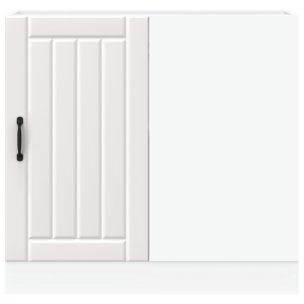 Κάτω ντουλάπι κουζίνας "Lucca" Λευκό κατασκευασμένο ξύλο