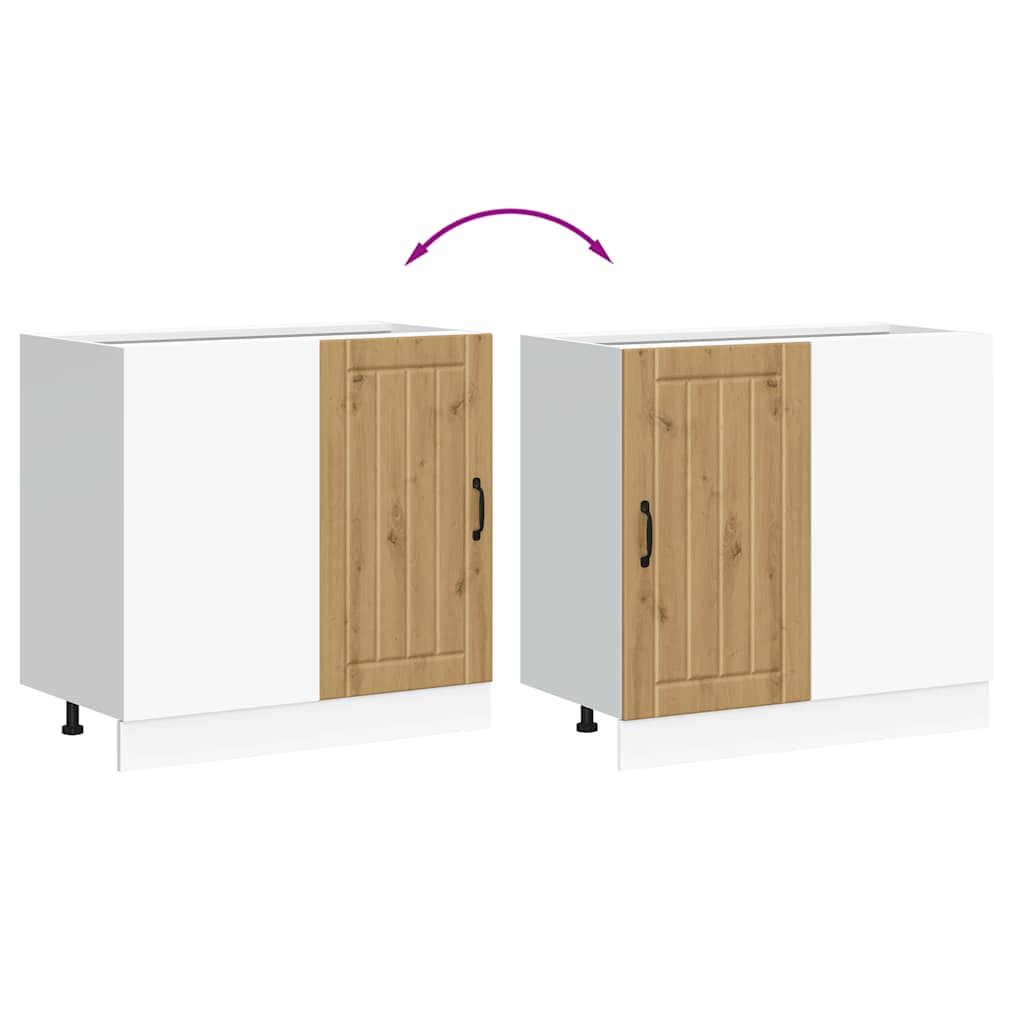 Κάτω ντουλάπι κουζίνας "Lucca" Artisan Oak Engineered Wood - Pakobazaar