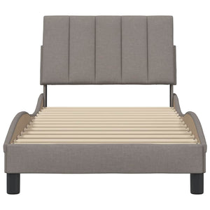 Σκελετός Κρεβατιού Χωρίς Στρώμα Hanko Taupe 80x200 εκ. Υφασμάτινο