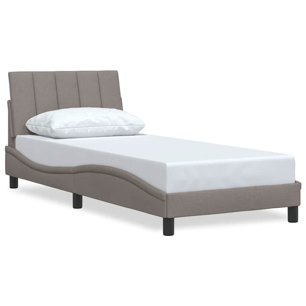 Σκελετός Κρεβατιού Χωρίς Στρώμα Hanko Taupe 90x200 εκ. Υφασμάτινο