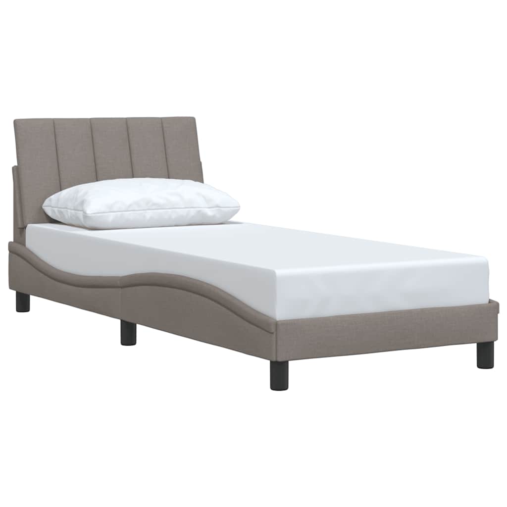 Σκελετός Κρεβατιού Χωρίς Στρώμα Hanko Taupe 90x200 εκ. Υφασμάτινο