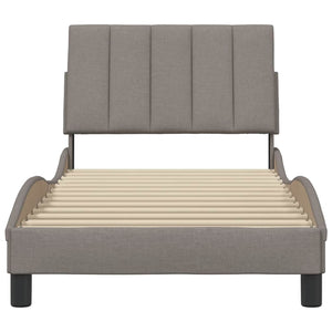 Σκελετός Κρεβατιού Χωρίς Στρώμα Hanko Taupe 90x200 εκ. Υφασμάτινο