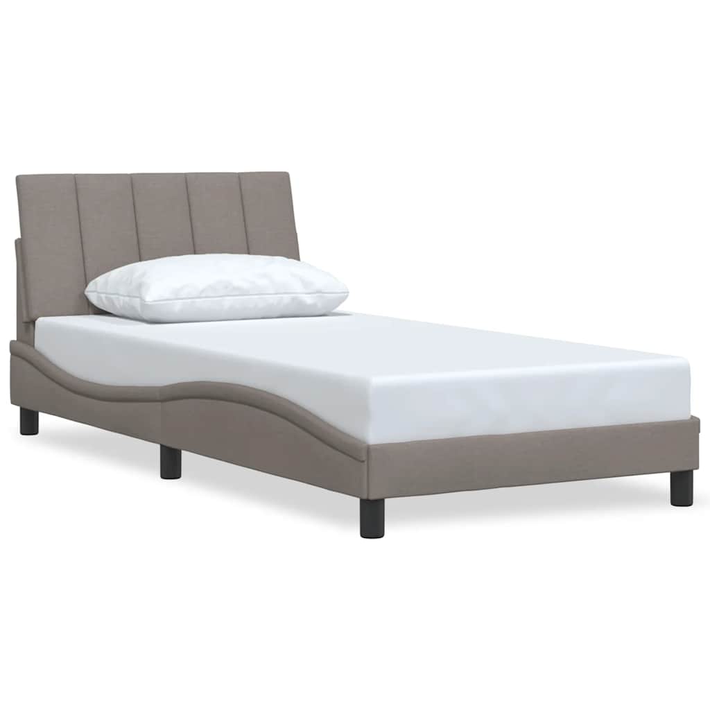 Σκελετός Κρεβατιού Χωρίς Στρώμα Hanko Taupe 100 x 200 εκ. Υφασμάτινο