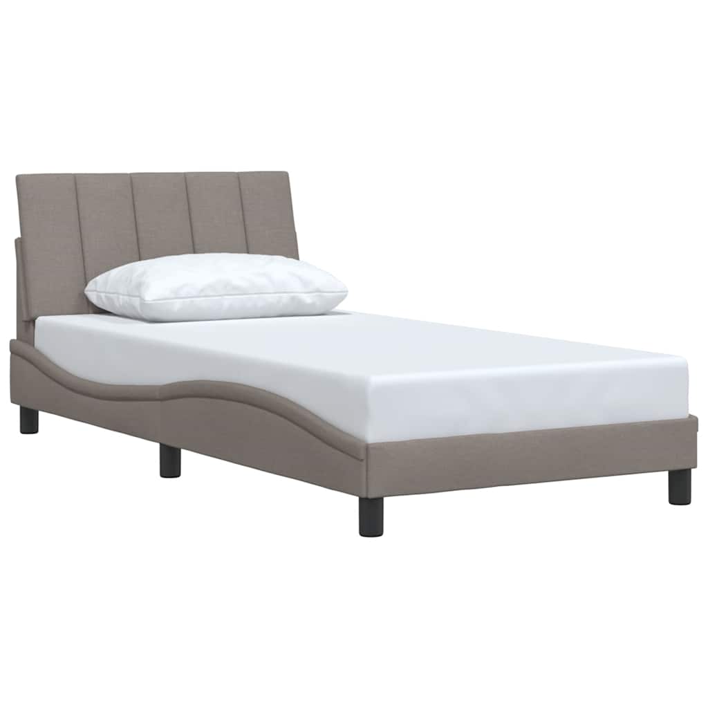 Σκελετός Κρεβατιού Χωρίς Στρώμα Hanko Taupe 100 x 200 εκ. Υφασμάτινο