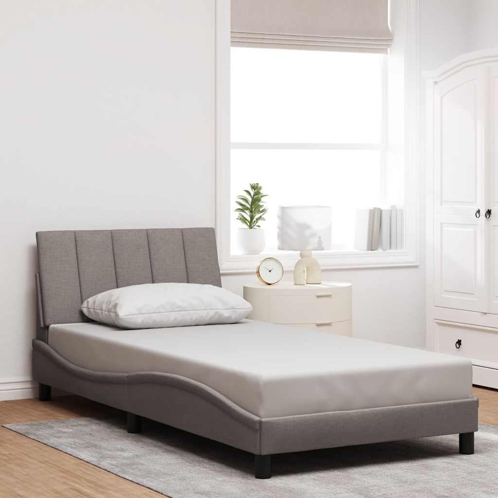 Σκελετός Κρεβατιού Χωρίς Στρώμα Hanko Taupe 100 x 200 εκ. Υφασμάτινο