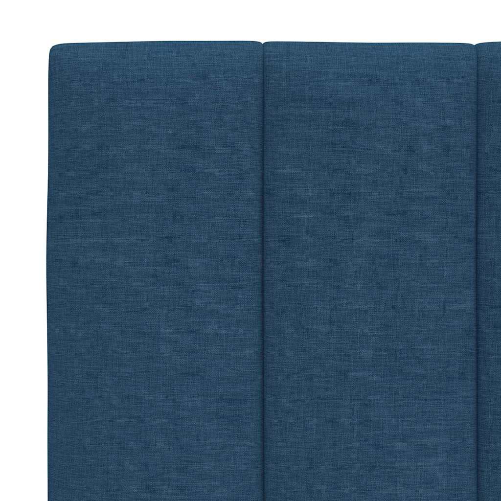 Σκελετός Κρεβατιού Χωρίς Στρώμα Hanko Μπλε 100x200 εκ. Υφασμάτινο - Pakobazaar