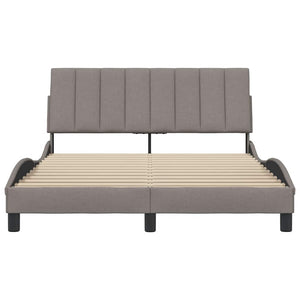 Σκελετός Κρεβατιού Χωρίς Στρώμα Hanko Taupe 120x200 εκ. Υφασμάτινο - Pakobazaar