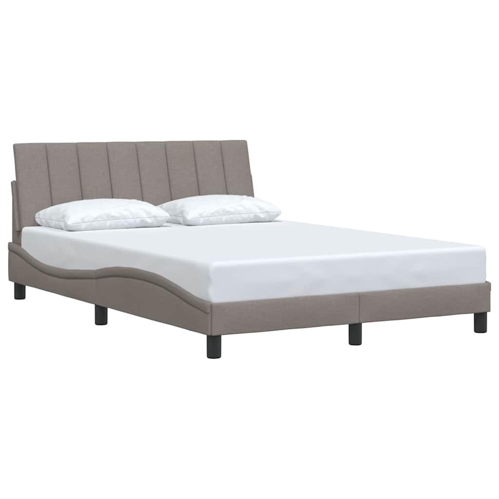 Σκελετός Κρεβατιού Χωρίς Στρώμα Hanko Taupe 140x190 εκ. Υφασμάτινο - Pakobazaar