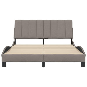 Σκελετός Κρεβατιού Χωρίς Στρώμα Hanko Taupe 140x190 εκ. Υφασμάτινο