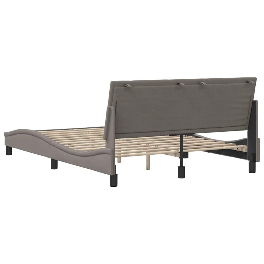 Σκελετός Κρεβατιού Χωρίς Στρώμα Hanko Taupe 140x190 εκ. Υφασμάτινο - Pakobazaar