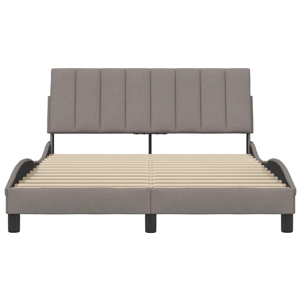 Σκελετός Κρεβατιού Χωρίς Στρώμα Hanko Taupe 140x200 εκ. Υφασμάτινο