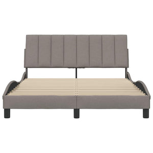 Σκελετός Κρεβατιού Χωρίς Στρώμα Hanko Taupe 140x200 εκ. Υφασμάτινο