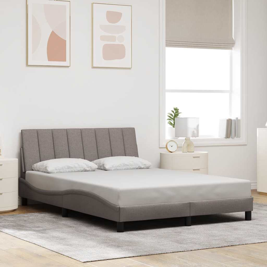 Σκελετός Κρεβατιού Χωρίς Στρώμα Hanko Taupe 140x200 εκ. Υφασμάτινο