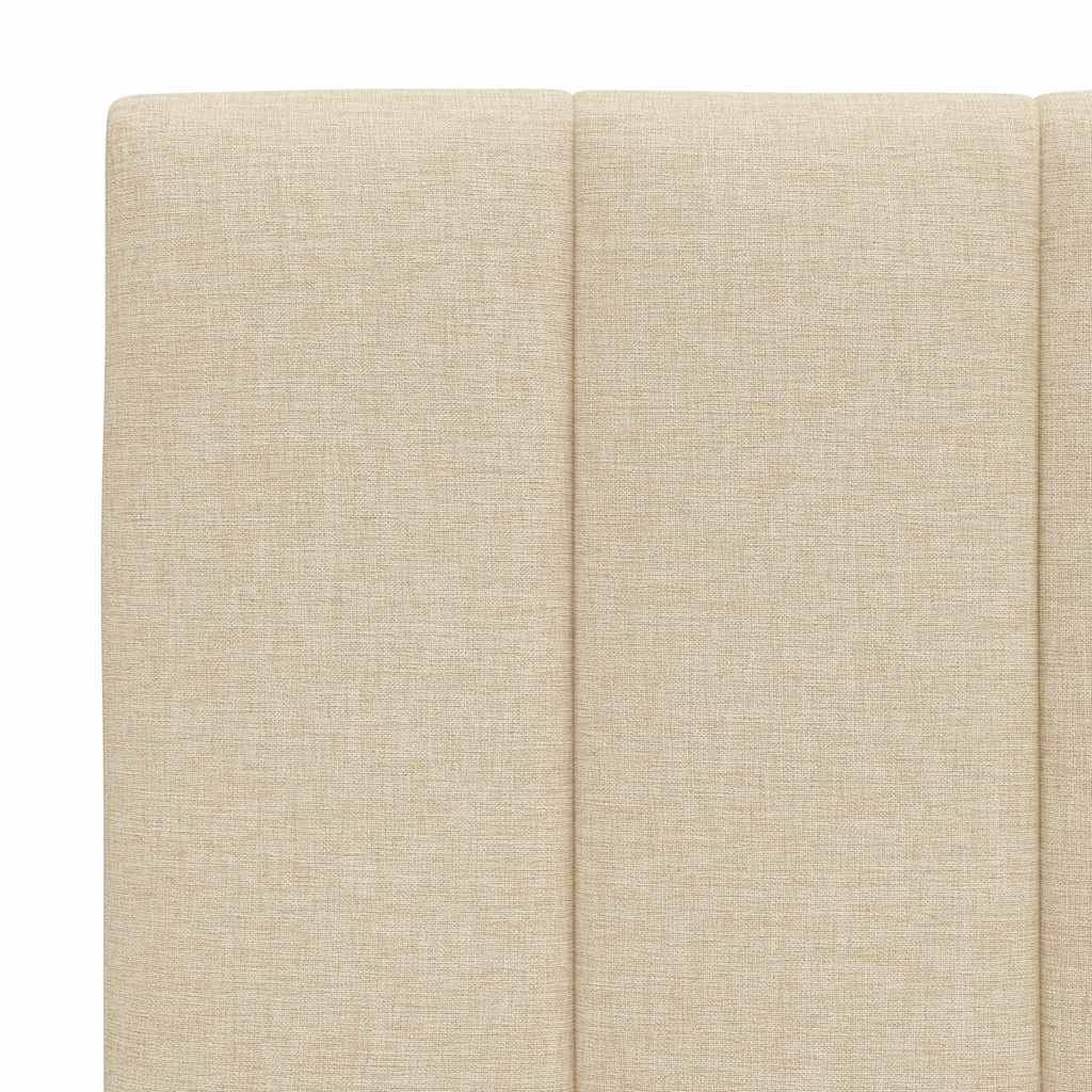 Σκελετός Κρεβατιού Χωρίς Στρώμα Hanko Κρεμ 140x200 εκ.Υφασμάτινο