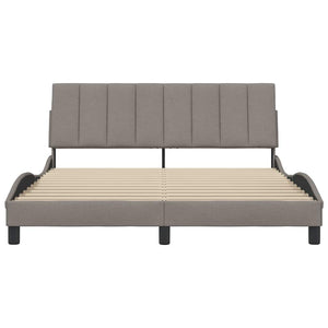 Σκελετός Κρεβατιού Χωρίς Στρώμα Hanko Taupe 160x200 εκ. Υφασμάτινο
