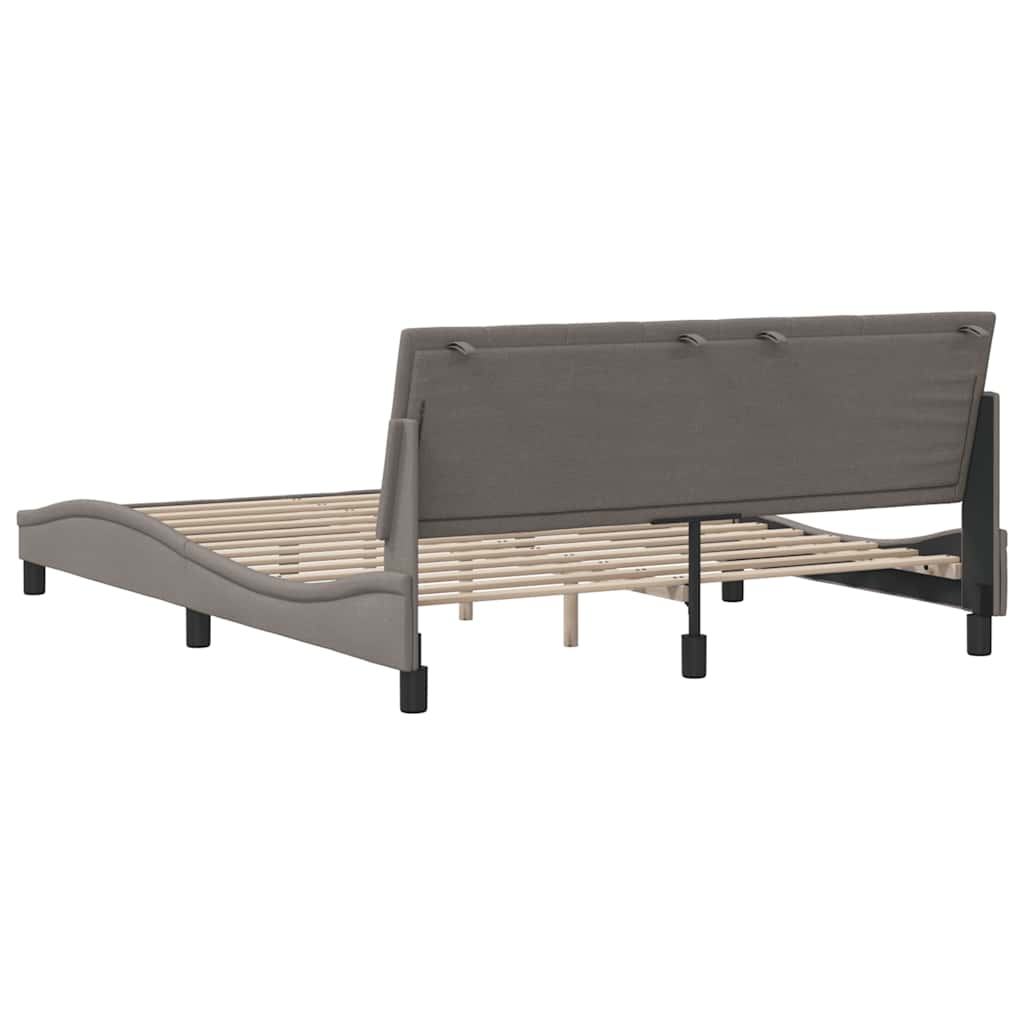 Σκελετός Κρεβατιού Χωρίς Στρώμα Hanko Taupe 160x200 εκ. Υφασμάτινο
