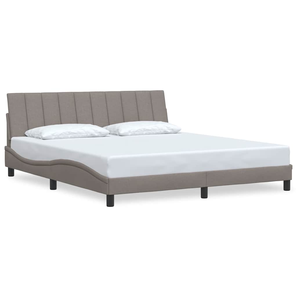 Σκελετός Κρεβατιού Χωρίς Στρώμα Hanko Taupe 180x200 εκ. Υφασμάτινο