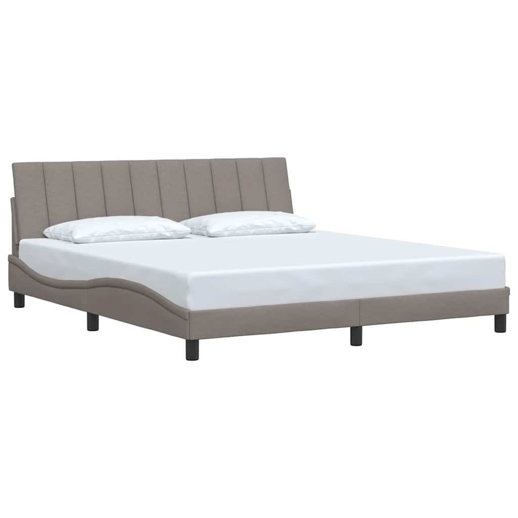 Σκελετός Κρεβατιού Χωρίς Στρώμα Hanko Taupe 180x200 εκ. Υφασμάτινο