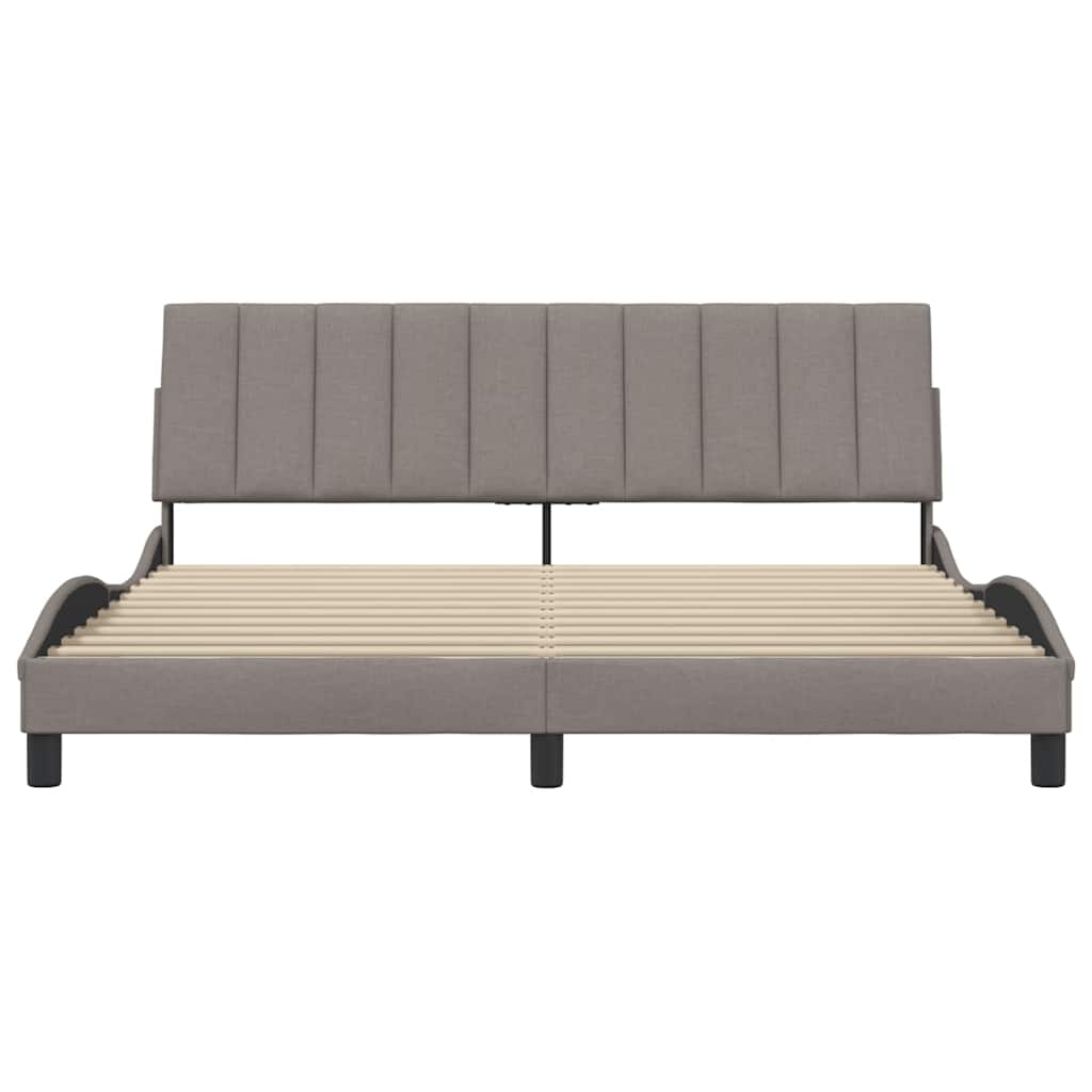 Σκελετός Κρεβατιού Χωρίς Στρώμα Hanko Taupe 180x200 εκ. Υφασμάτινο