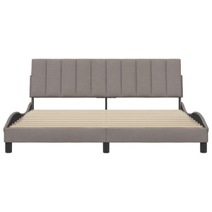 Σκελετός Κρεβατιού Χωρίς Στρώμα Hanko Taupe 180x200 εκ. Υφασμάτινο - Pakobazaar
