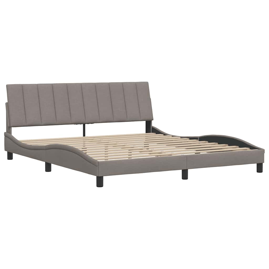 Σκελετός Κρεβατιού Χωρίς Στρώμα Hanko Taupe 180x200 εκ. Υφασμάτινο