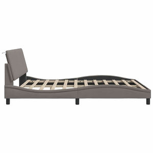 Σκελετός Κρεβατιού Χωρίς Στρώμα Hanko Taupe 180x200 εκ. Υφασμάτινο - Pakobazaar