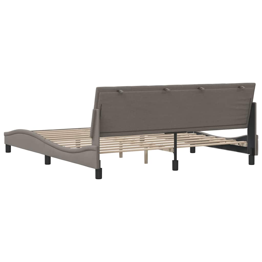 Σκελετός Κρεβατιού Χωρίς Στρώμα Hanko Taupe 180x200 εκ. Υφασμάτινο