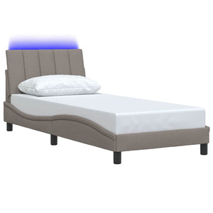 Σκελετός Κρεβατιού Χωρίς Στρώμα Hanko Taupe 80x200 εκ. Υφασμάτινο