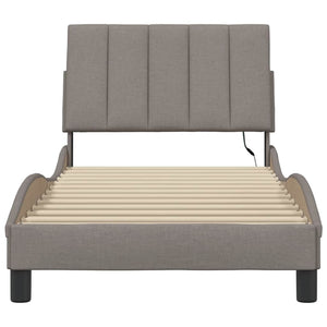 Σκελετός Κρεβατιού Χωρίς Στρώμα Hanko Taupe 80x200 εκ. Υφασμάτινο