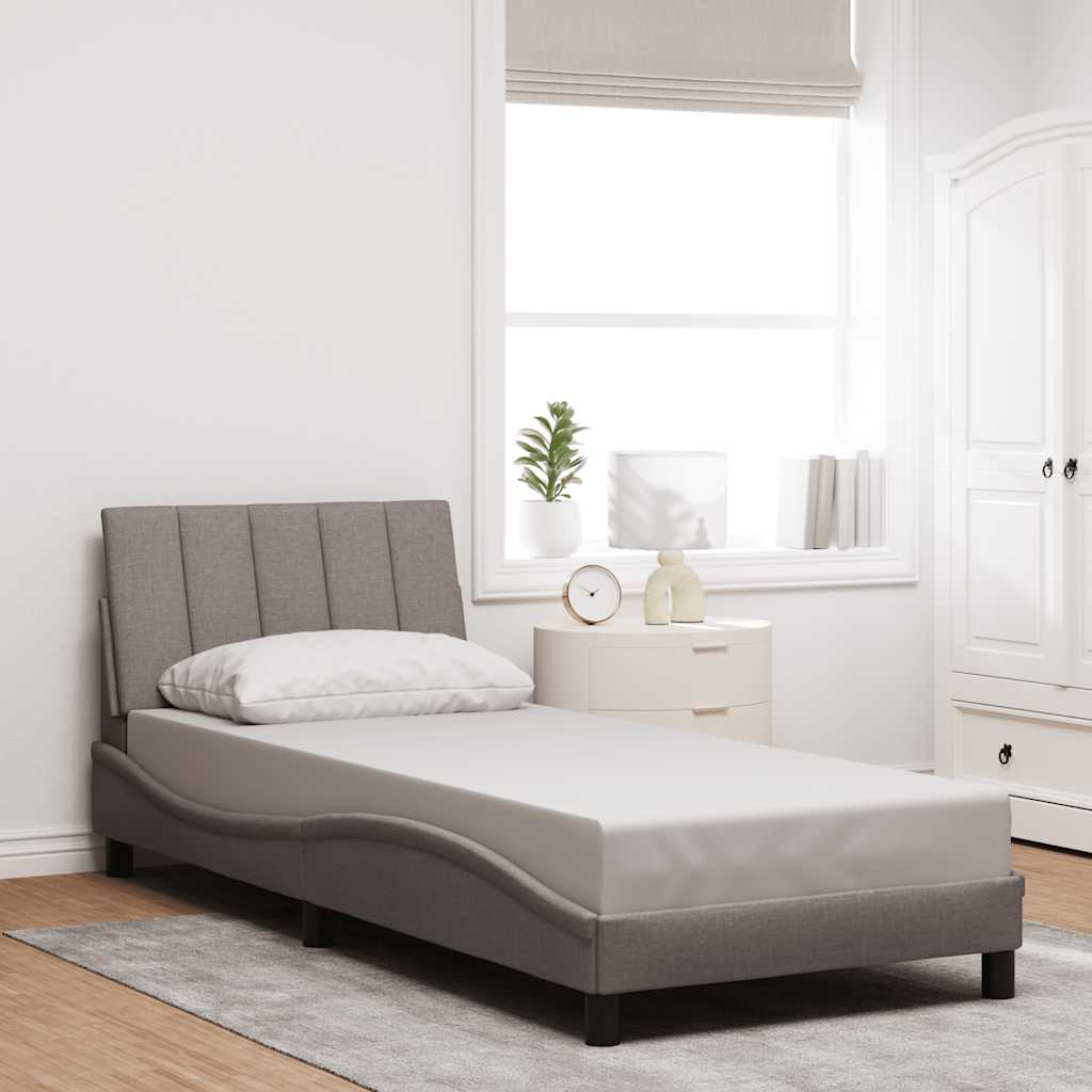 Σκελετός Κρεβατιού Χωρίς Στρώμα Hanko Taupe 90x190 εκ. Υφασμάτινο