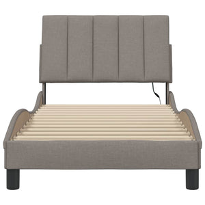 Σκελετός Κρεβατιού Χωρίς Στρώμα Hanko Taupe 90x190 εκ. Υφασμάτινο