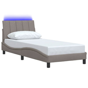 Σκελετός Κρεβατιού Χωρίς Στρώμα Hanko Taupe 90x200 εκ. Υφασμάτινο