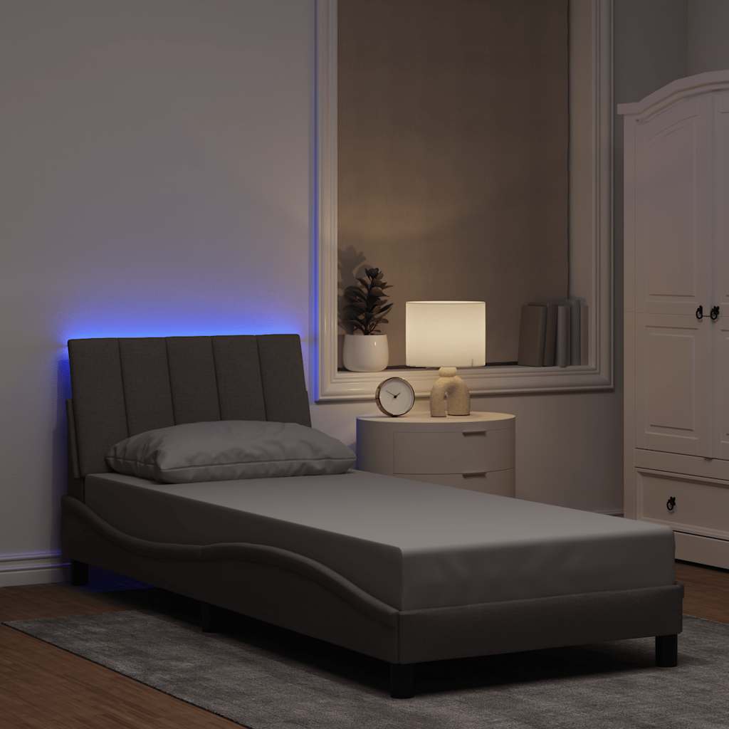 Σκελετός Κρεβατιού Χωρίς Στρώμα Hanko Taupe 90x200 εκ. Υφασμάτινο