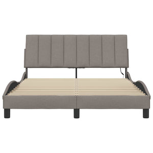 Σκελετός Κρεβατιού Χωρίς Στρώμα Hanko Taupe 120x200 εκ. Υφασμάτινο - Pakobazaar