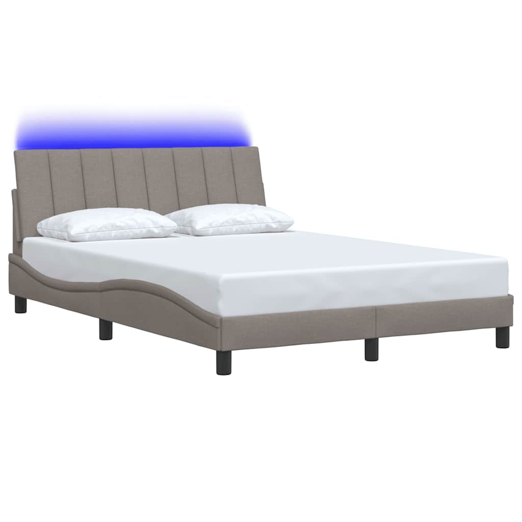Σκελετός Κρεβατιού Χωρίς Στρώμα Hanko Taupe 140x200 εκ. Υφασμάτινο