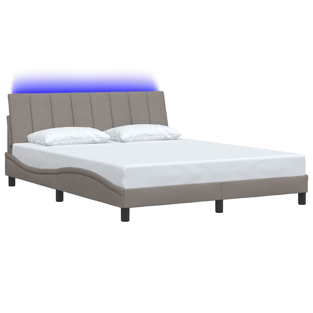 Σκελετός Κρεβατιού Χωρίς Στρώμα Hanko Taupe 160x200 εκ. Υφασμάτινο