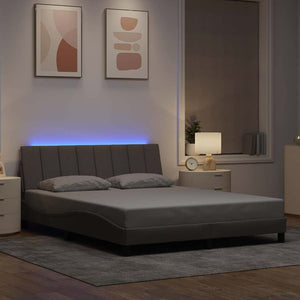 Σκελετός Κρεβατιού Χωρίς Στρώμα Hanko Taupe 160x200 εκ. Υφασμάτινο
