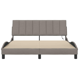 Σκελετός Κρεβατιού Χωρίς Στρώμα Hanko Taupe 160x200 εκ. Υφασμάτινο